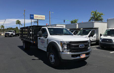 F-550 16′ FlatBed With LiftGate (With Sides)-1